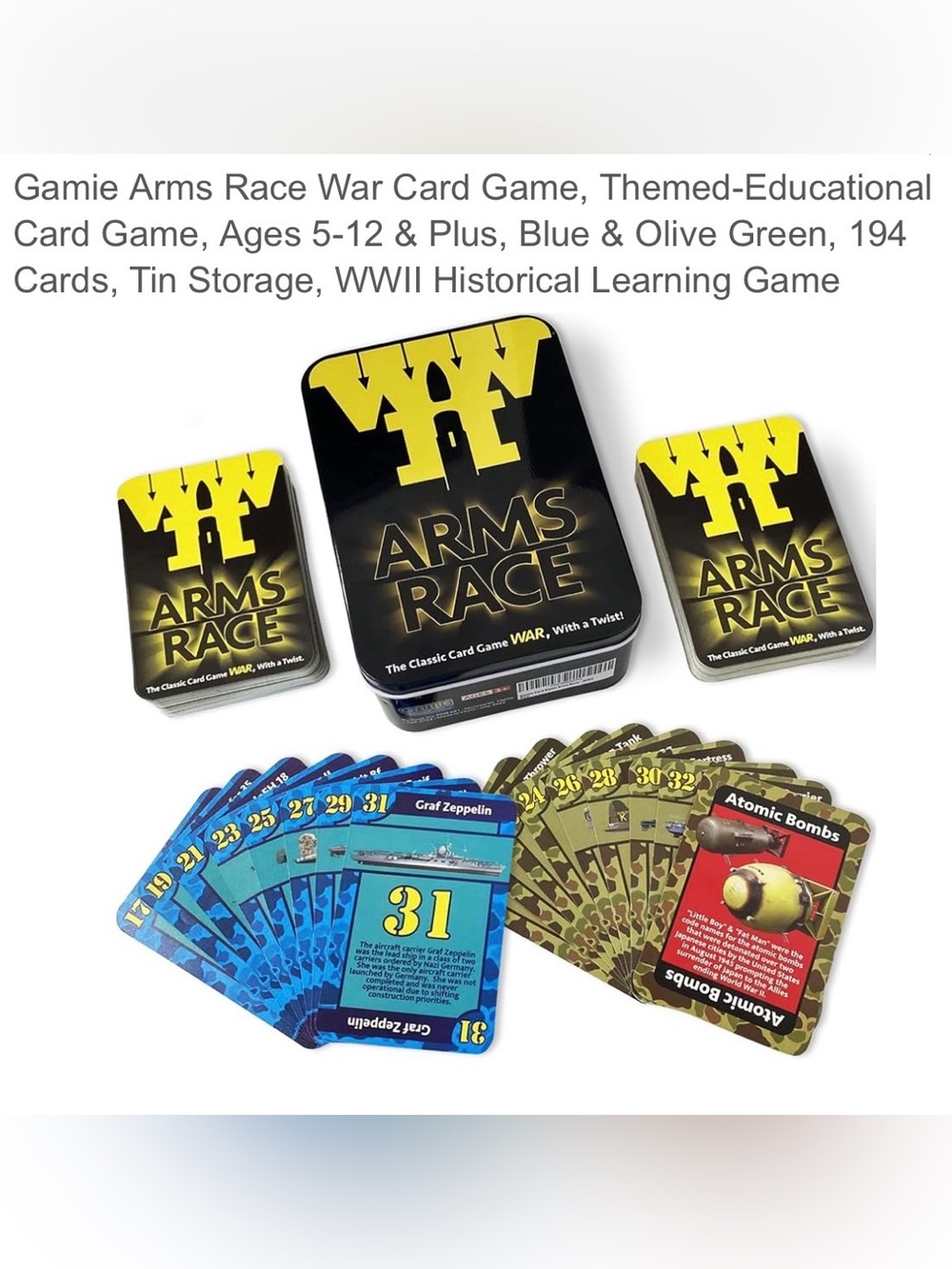WWII Arms Race Card Game NEW - Picture 2 of 5